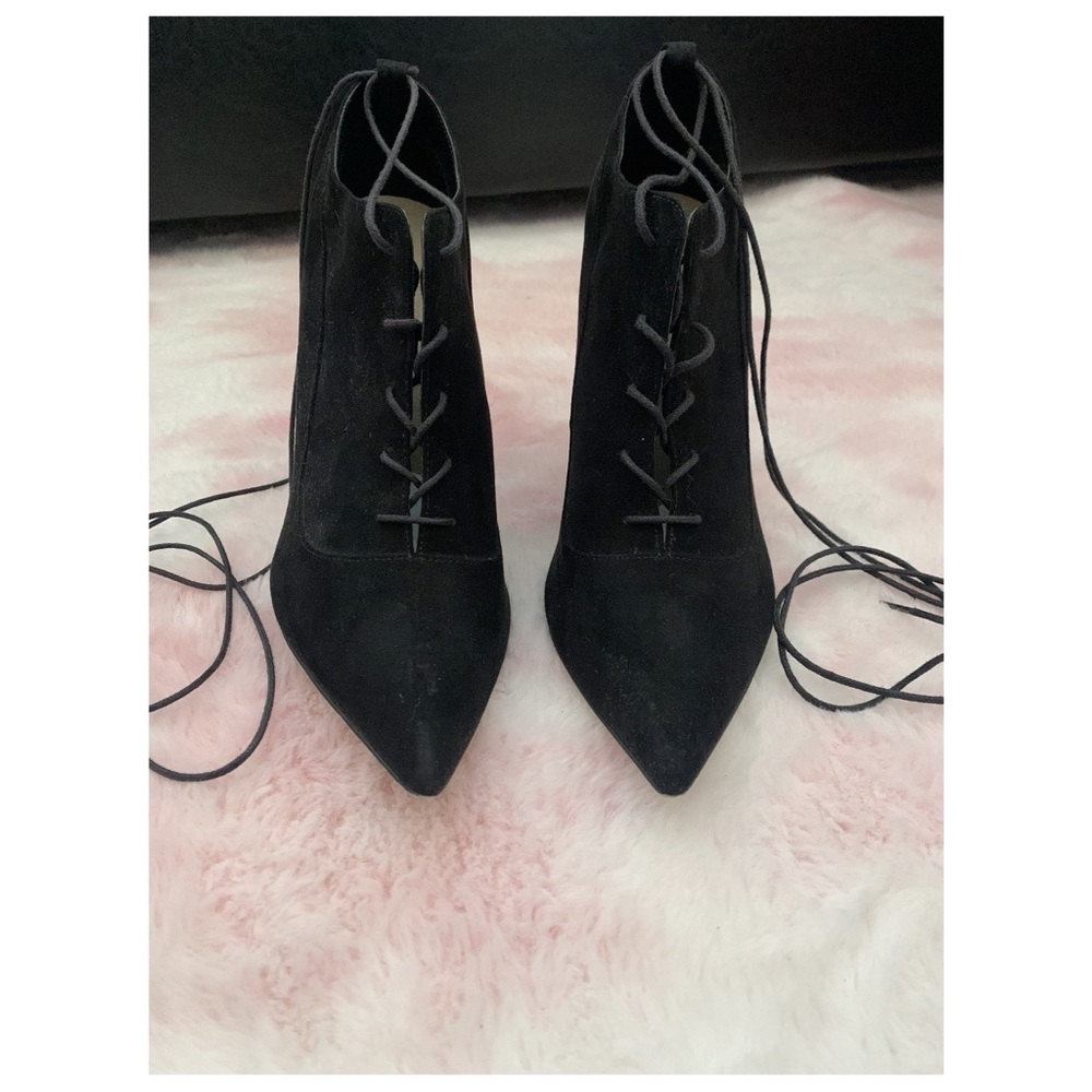 Asos. Size 9. Black booties with tie up laces.